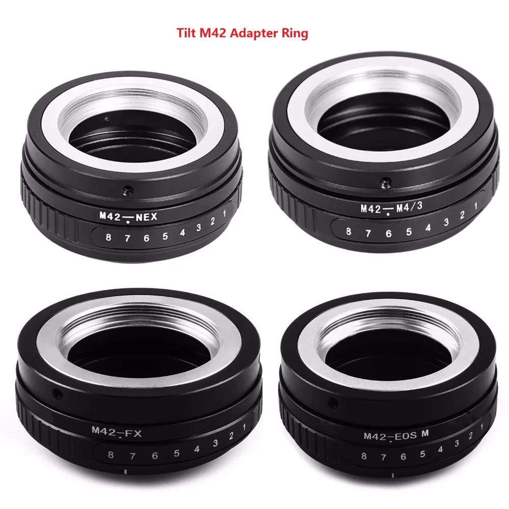 Адаптер для объектива с резьбовым креплением Tilt M42 для Eos M Fujifim Panasonic Sony Nex E Nex7
Адаптер для объектива с резьбовым креплением Tilt M42 для Eos M Fujifim Panasonic Sony Nex E Nex7