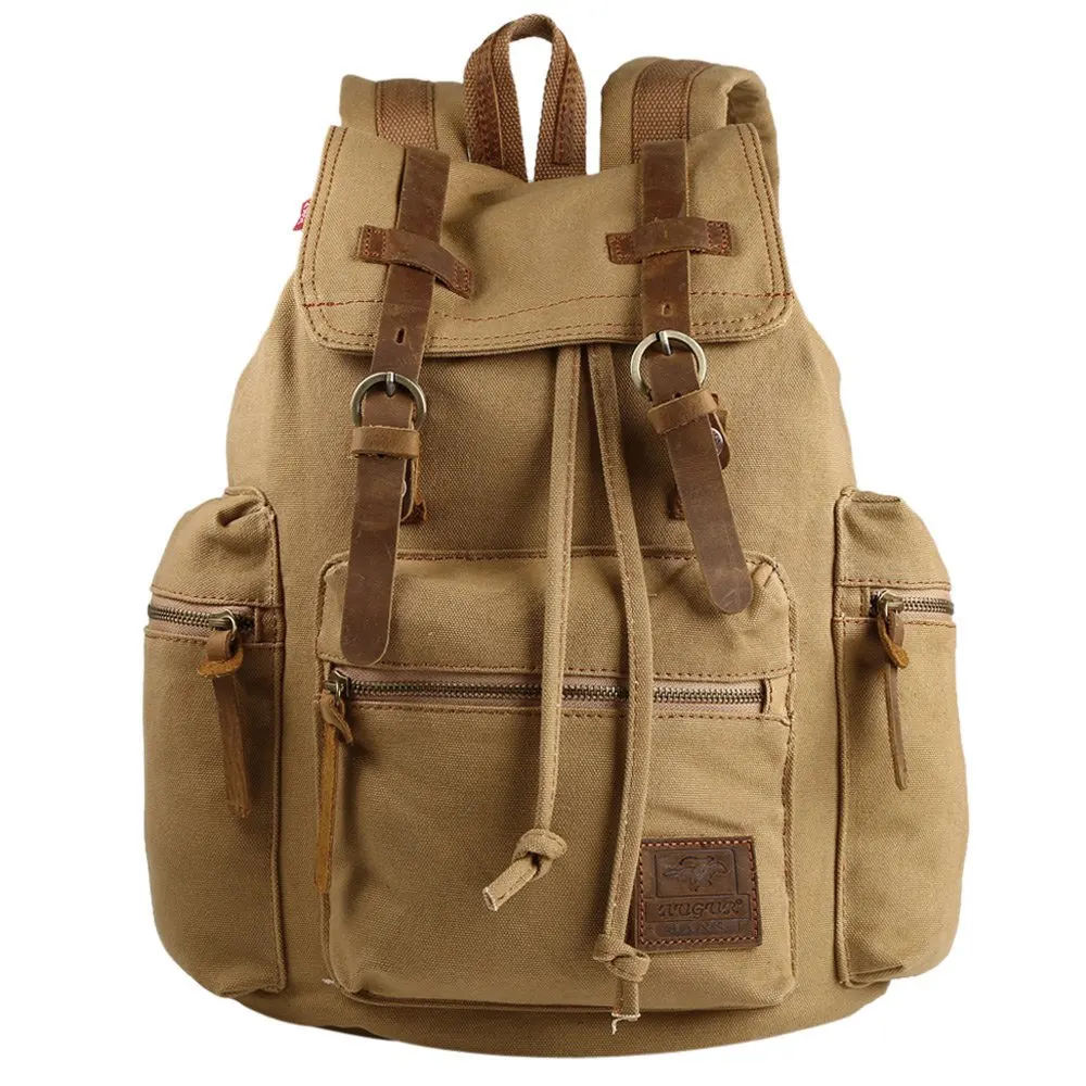 

2016 AUGUR Brand Fashion School Backpack for Men Travel Notebook Backpack Laptop Bag 15inch Pattern Backpack for Women Khaki