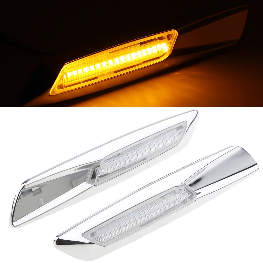 Amber LED Chrome Finish Side Marker Lights Fit for BMW E60 E61 E81 E82 E83 E87 E88 E90 E91
Amber LED Chrome Finish Side Marker Lights Fit for BMW E60 E61 E81 E82 E83 E87 E88 E90 E91