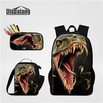Fashion Jurassic Dinosaur Prints Backpack Set for Teenager Boys Lunchbags for Children Animal Book bag Casual Bagpack Pencil Bag
Fashion Jurassic Dinosaur Prints Backpack Set for Teenager Boys Lunchbags for Children Animal Book bag Casual Bagpack Pencil Bag
