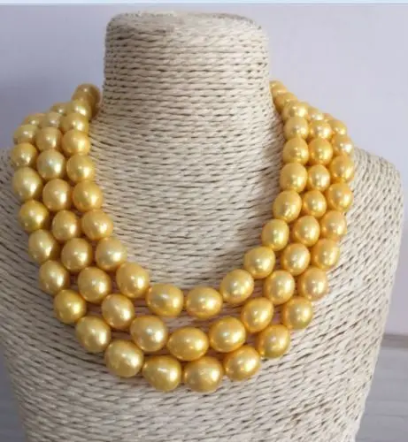 Free Shipping >>>>>baroque single strand 12-13 mm baroque south sea gold pearl necklace 48 inch14k
Free Shipping >>>>>baroque single strand 12-13 mm baroque south sea gold pearl necklace 48 inch14k