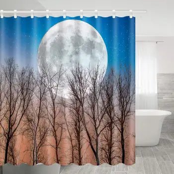 Bath Room Fabric Shower Curtain Polyester with Shower Room Autumn Scenery Oversized Moon Abstract
Bath Room Fabric Shower Curtain Polyester with Shower Room Autumn Scenery Oversized Moon Abstract