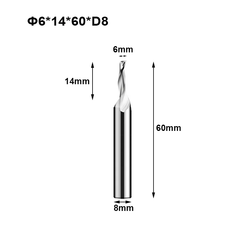 3pcs One Flute End Mill Bit HSS Single Flute Aluminum Copper Cutting CNC Lathe Milling Machine Endmill Cutter Tool 8mm*6*14*60mm
3pcs One Flute End Mill Bit HSS Single Flute Aluminum Copper Cutting CNC Lathe Milling Machine Endmill Cutter Tool 8mm*6*14*60mm