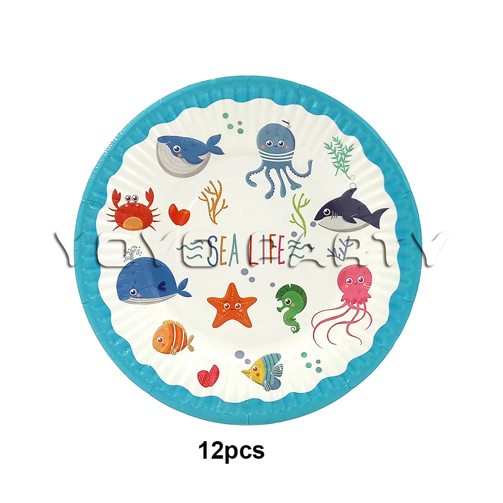 For kids children Seaworld Marine Animals theme party supplies disposable tableware, 12pcs dessert plate dishes with food film
For kids children Seaworld Marine Animals theme party supplies disposable tableware, 12pcs dessert plate dishes with food film