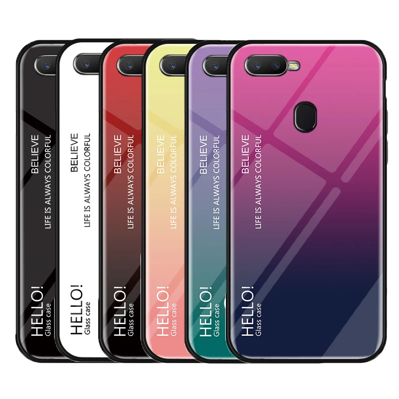 Чехол для OPPO F9 роскошный чехол из закаленного стекла силиконовая рамка жесткий Pro