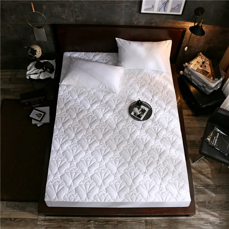 Pure White Stars Diamond Print Quilting 3-Piece 100% Cototn Quilted Fitted Bed Sheet Mattress Protector Mattress Cover Pocket
Pure White Stars Diamond Print Quilting 3-Piece 100% Cototn Quilted Fitted Bed Sheet Mattress Protector Mattress Cover Pocket