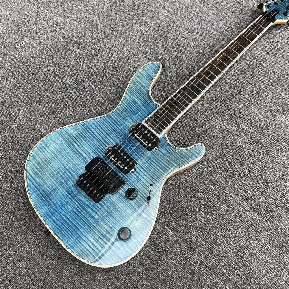 Mayones 6 Strings Electric Guitar,Light blue Quilted maple Ebony fingerboard Neck through body Electric Guitar,Free shipping
Mayones 6 Strings Electric Guitar,Light blue Quilted maple Ebony fingerboard Neck through body Electric Guitar,Free shipping