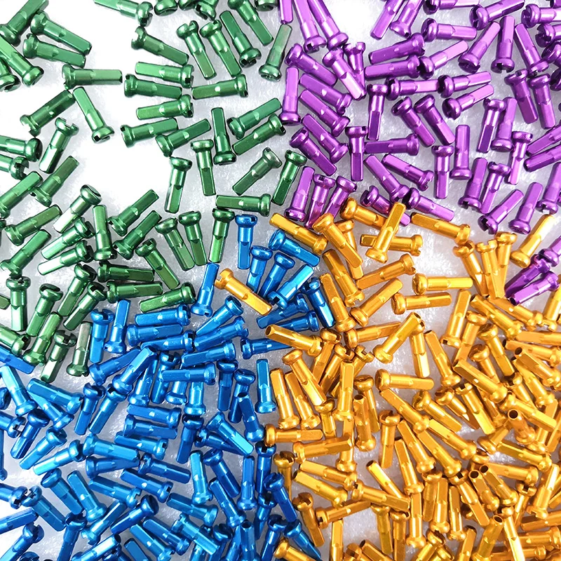 Alloy 7075 spoke nipples 14G aluminum nipple 12mm 14mm 16mm length Blue Green Gold Purple for road or mtb bike wheels 100pcs/lot
Alloy 7075 spoke nipples 14G aluminum nipple 12mm 14mm 16mm length Blue Green Gold Purple for road or mtb bike wheels 100pcs/lot
