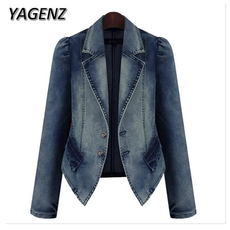 YAGENZ 2019 Large size Autumn New Women Denim Jacket Basic Coats Vintage Long sleeves Slim Female Jeans Jacket Casual Tops 5XL
YAGENZ 2019 Large size Autumn New Women Denim Jacket Basic Coats Vintage Long sleeves Slim Female Jeans Jacket Casual Tops 5XL