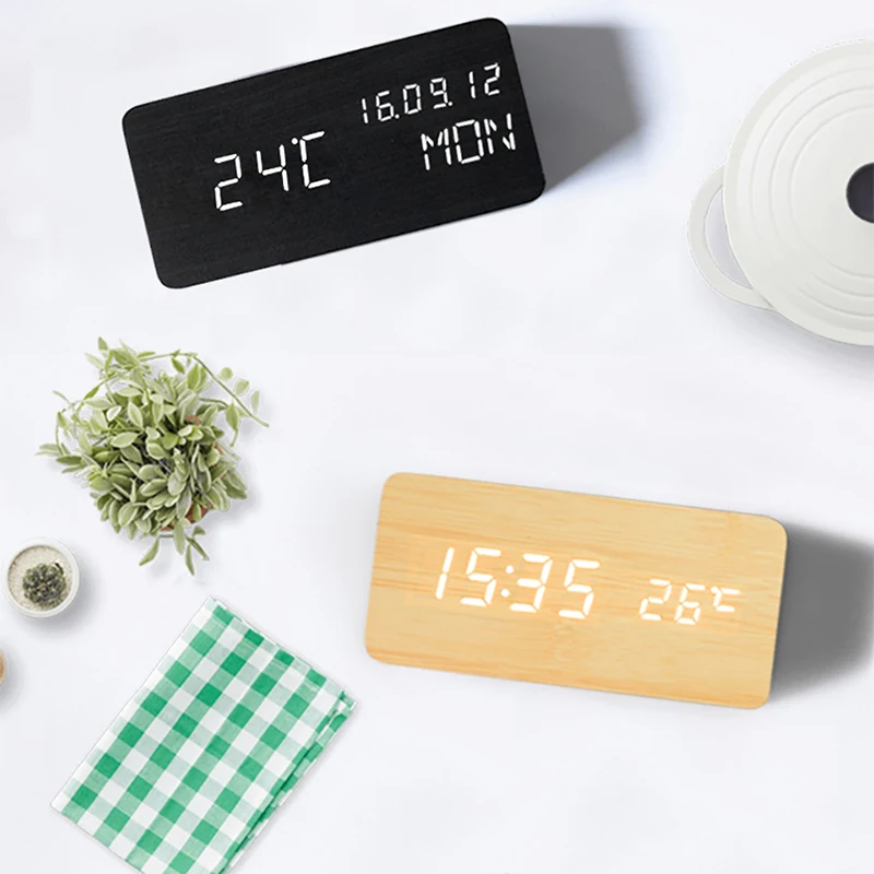 Ganxin Sounds Control Wooden Alarm Desk Clock Modern Electronic Multifunction Wood Digital LED Table Clock
Ganxin Sounds Control Wooden Alarm Desk Clock Modern Electronic Multifunction Wood Digital LED Table Clock