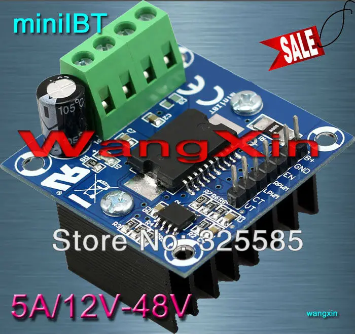 miniIBT DC Motor Drive Module H-bridge PWM(0~100%) Control 12V-48V /5A NMOS structure
miniIBT DC Motor Drive Module H-bridge PWM(0~100%) Control 12V-48V /5A NMOS structure