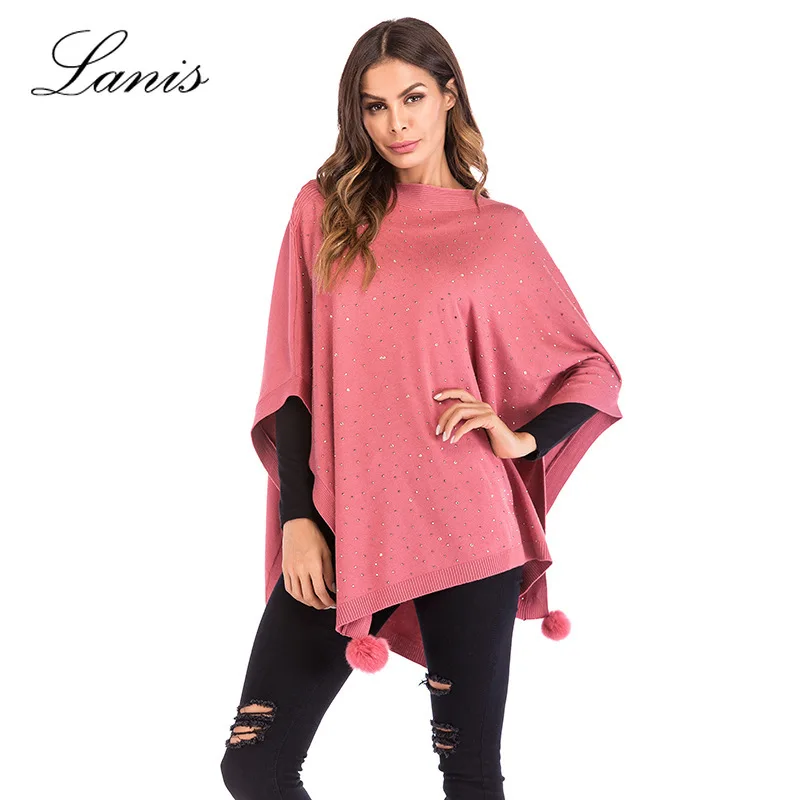 Autumn and Winter New Women's Seven Split Sleeves and Woolen Cloak Shawl Carved Diamond Bat Shirt Cloak of Wool Ball Streetwear
Autumn and Winter New Women's Seven Split Sleeves and Woolen Cloak Shawl Carved Diamond Bat Shirt Cloak of Wool Ball Streetwear