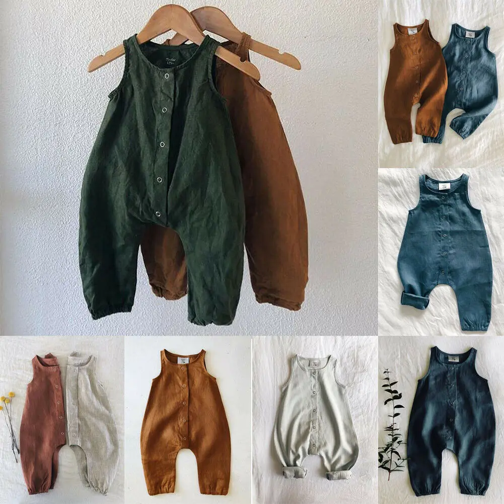 Newborn Baby Boy Girl Clothes Solid Color Sleeveless Romper Jumpsuit One-Piece Outfit Cotton Sunsuit
Newborn Baby Boy Girl Clothes Solid Color Sleeveless Romper Jumpsuit One-Piece Outfit Cotton Sunsuit