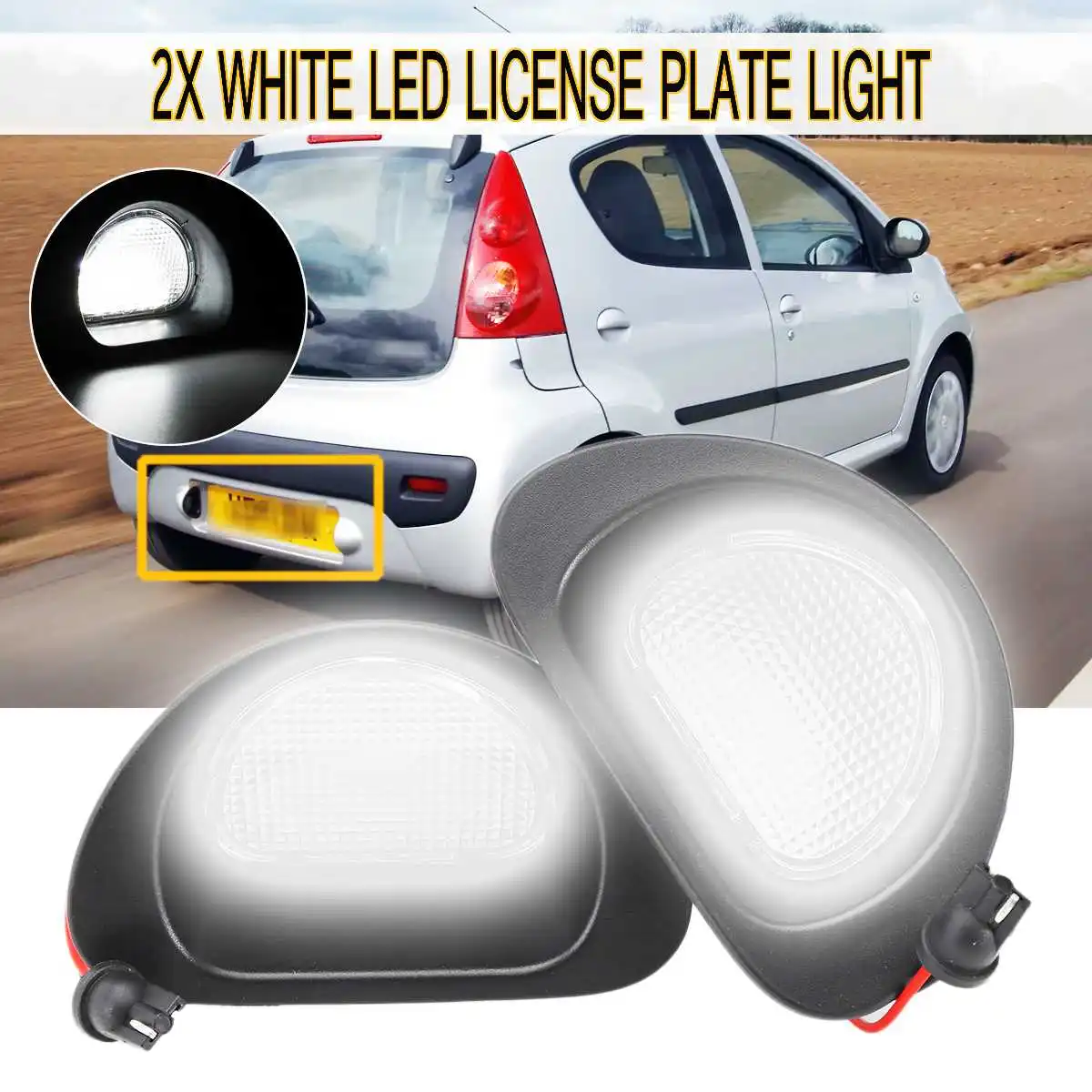 2PCS Error Free Led Number Plate Bulbs 18 SMD White Led License Plate Light Lamp for CITROEN C1 2005-13 for Peugeot 107 2005-14
2PCS Error Free Led Number Plate Bulbs 18 SMD White Led License Plate Light Lamp for CITROEN C1 2005-13 for Peugeot 107 2005-14