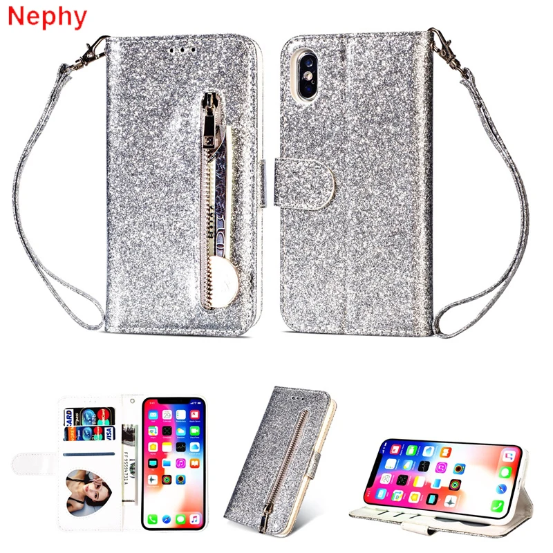 Glitter flip Leather Bracket wallet Cell Phone Case for iPhone XS Max XR X 10 iPhone 6 s 6S 7 8 Plus 360 Protect Luxury Cover
Glitter flip Leather Bracket wallet Cell Phone Case for iPhone XS Max XR X 10 iPhone 6 s 6S 7 8 Plus 360 Protect Luxury Cover