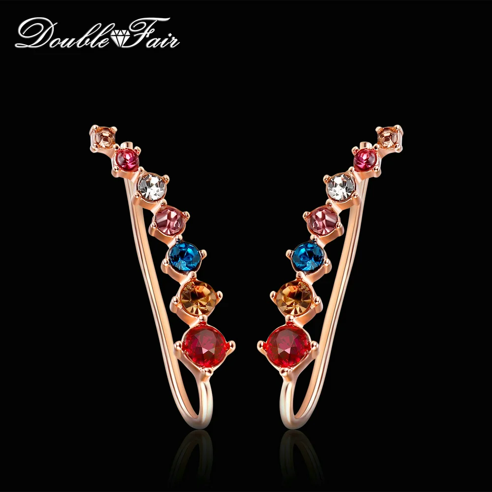 Double Fair Brand Multicolor Stud Earrings Silver/Rose Gold Color Fashion Jewelry For Women HotSale Drop Shipping DFE527
Double Fair Brand Multicolor Stud Earrings Silver/Rose Gold Color Fashion Jewelry For Women HotSale Drop Shipping DFE527