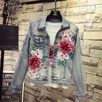 2020 Embroidered Rose Mouse Badge Burst Bomber Denim Jacket Embroidery Denim Jacket Outwear Chaqueta
2020 Embroidered Rose Mouse Badge Burst Bomber Denim Jacket Embroidery Denim Jacket Outwear Chaqueta
