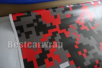 Red white tiger digital camo Vinyl car wrap Film with Air Free Red Pixel Camouflage Graphics Full-Body Wrap Skin1.52x10m/Roll
Red white tiger digital camo Vinyl car wrap Film with Air Free Red Pixel Camouflage Graphics Full-Body Wrap Skin1.52x10m/Roll