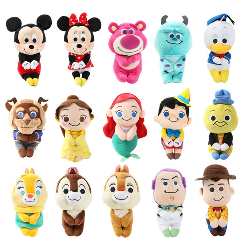 Cute Sitting Little Mermaid Ariel Princess Toy Story Chip Dale Beauty and the Beast Pinocchio Piglet Donald Duck Plush Toys
Cute Sitting Little Mermaid Ariel Princess Toy Story Chip Dale Beauty and the Beast Pinocchio Piglet Donald Duck Plush Toys