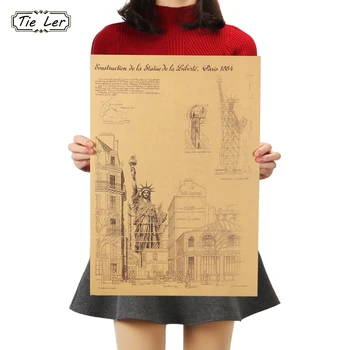 TIE LER The Statue of Liberty In New York Retro Poster Adornment Building Kraft Paper Wall Sticker 51X36cm
TIE LER The Statue of Liberty In New York Retro Poster Adornment Building Kraft Paper Wall Sticker 51X36cm
