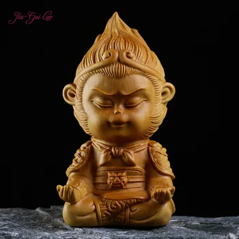 JIA-GUI LUO Creative boxwood wood carving crafts monkey model Chinese style home decoration wood carving Sun Wukong A003
JIA-GUI LUO Creative boxwood wood carving crafts monkey model Chinese style home decoration wood carving Sun Wukong A003