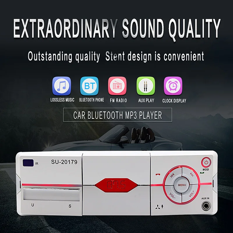 Bluetooth Car Radio MP3 Player Car Auto Vehicle Stereo Audio FM / USB / SD / AUX with Remote Control for Cars Vehicles Auto SUV
Bluetooth Car Radio MP3 Player Car Auto Vehicle Stereo Audio FM / USB / SD / AUX with Remote Control for Cars Vehicles Auto SUV