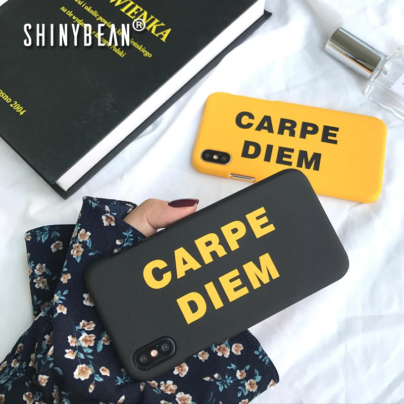 ShinyBean Carpe Diem Letter Phone Case For iPhone 8 Plus Matte Hard Cover For iphone 6 6S 7 8 Plus X Back Cases Capa Coque Shell
ShinyBean Carpe Diem Letter Phone Case For iPhone 8 Plus Matte Hard Cover For iphone 6 6S 7 8 Plus X Back Cases Capa Coque Shell