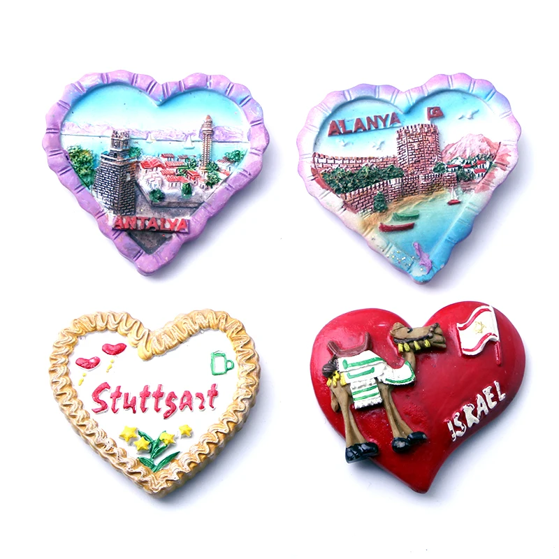 Hot Selling Newest Heart Shape Israel Alanya Refrigerator Magnetic Sticker 3D Resin Handmade Fridge Magnets Tourism Souvenir
Hot Selling Newest Heart Shape Israel Alanya Refrigerator Magnetic Sticker 3D Resin Handmade Fridge Magnets Tourism Souvenir