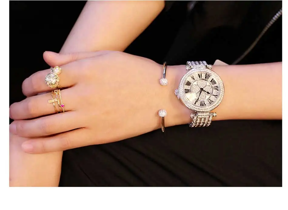 PB Watch Women Four-Leaf Clover Rotatable Dial Watches Women Crystal Bracelet Silver Quartz Waterproof Luxury Relogio Feminino PB Watch Women Four-Leaf Clover Rotatable Dial Watches Women Crystal Bracelet Silver Quartz Waterproof Luxury Relogio Feminino