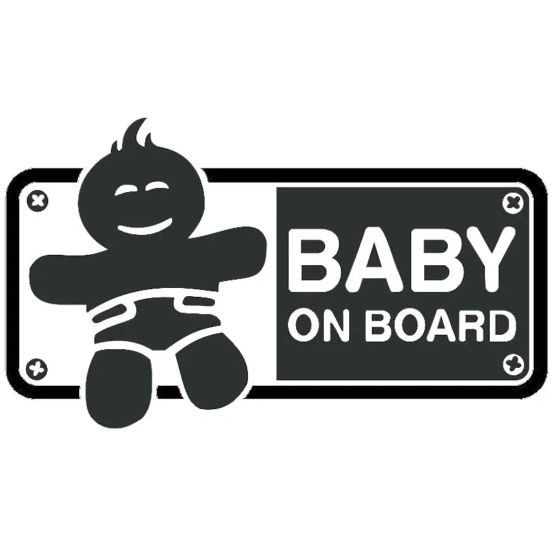 18CMX10.4CM BABY ON BOARD Friendly Tips Cartoon Car Body Trunk Sticker Vinyl Decal Black/Silver
18CMX10.4CM BABY ON BOARD Friendly Tips Cartoon Car Body Trunk Sticker Vinyl Decal Black/Silver