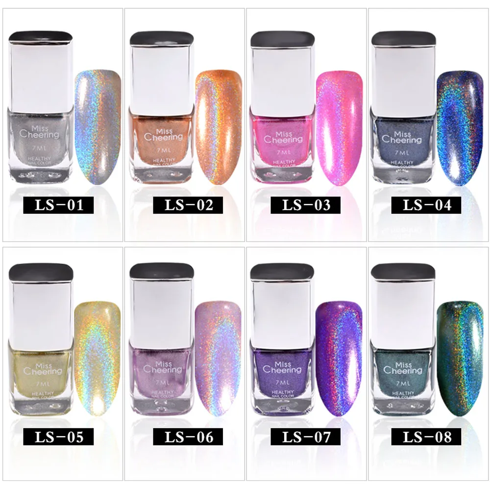 Misscheering 1 Bottle 7ml Laser Nail Polish Holographic Glitter Diamond Colorful Magic Nail Varnish Hologram TSLM1
Misscheering 1 Bottle 7ml Laser Nail Polish Holographic Glitter Diamond Colorful Magic Nail Varnish Hologram TSLM1