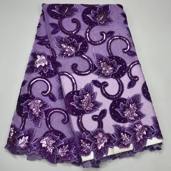 High quality sequins african french net lace fabric stones Embroidered African Velvet French Lace Fabric for party dress KXC01 
High quality sequins african french net lace fabric stones Embroidered African Velvet French Lace Fabric for party dress KXC01