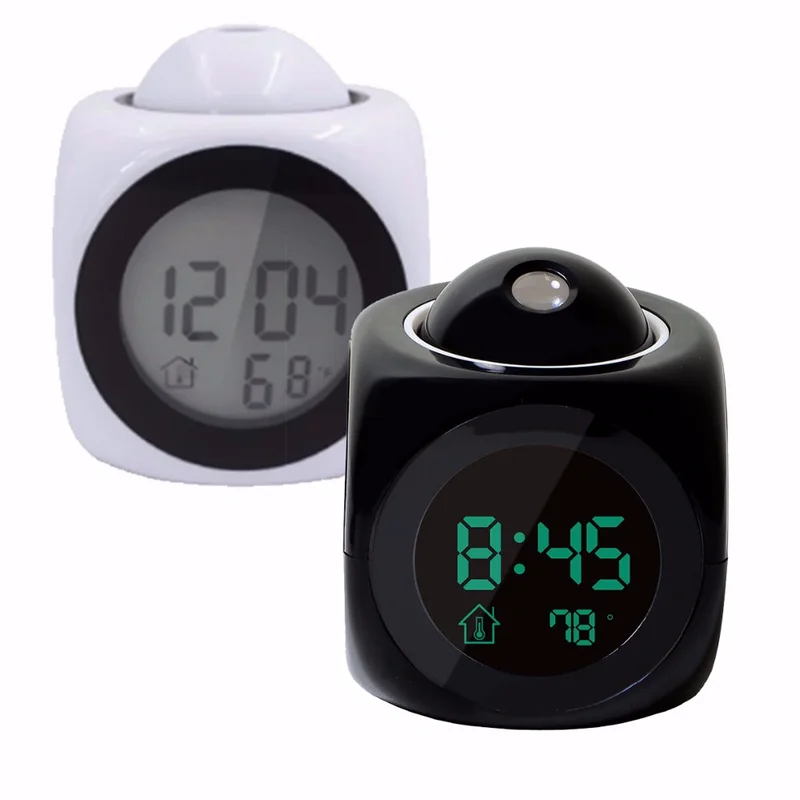 LCD Digital LED Display Projection Alarm Clock and Voice Thermometer Function Desktop Conversation Projector Clock
LCD Digital LED Display Projection Alarm Clock and Voice Thermometer Function Desktop Conversation Projector Clock