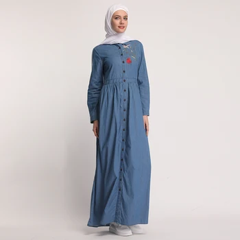 Muslim Embroidery Long Robes Vestidos Middle East Ramadan Turkish Islamic Prayer Abaya Denim Jeans Cardigan Maxi Dress Kimono
Muslim Embroidery Long Robes Vestidos Middle East Ramadan Turkish Islamic Prayer Abaya Denim Jeans Cardigan Maxi Dress Kimono
