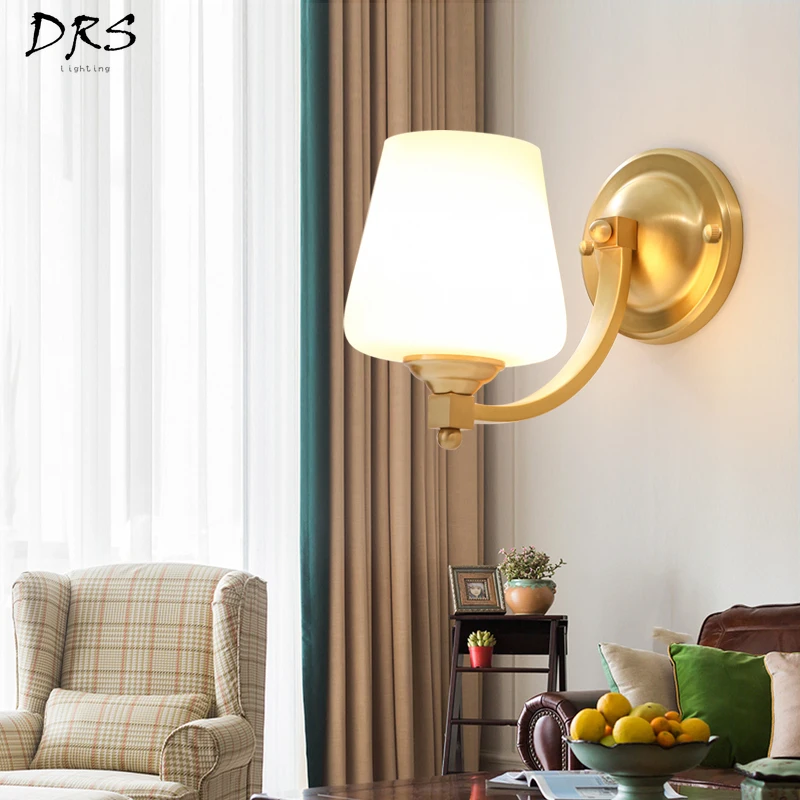 Modern Wall Lamp Luxury Living Room Bedroom Crystal Villa Elegant Nordic Simple Aisle Lamps Vanity Light LED | Лампы и освещение