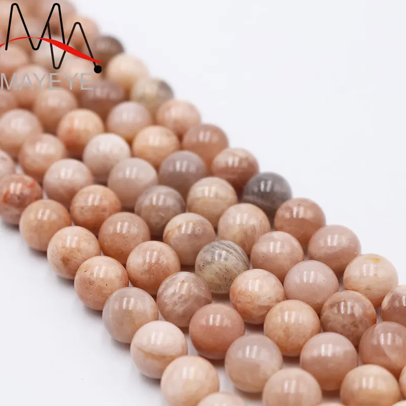 

Free shipping Natural Sunstone beads for Jewelery making Accessory 15inches 4/6/8/10/12mm Mayeye semi precious stones