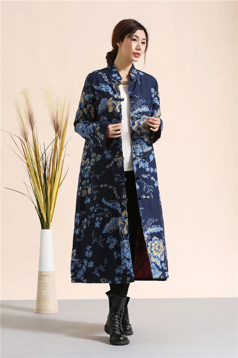 Chinese style WomenTrench Coat women parka cotton linen long dust coat winter autumn Windbreaker robe dress 3 colors
Chinese style WomenTrench Coat women parka cotton linen long dust coat winter autumn Windbreaker robe dress 3 colors