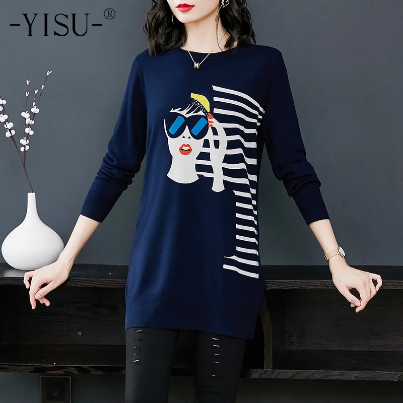 YISU Autumn Fashion Knitted Sweater Female Print face Personality Europe Street Pullovers Sweater Women All-match Tops Sweater
YISU Autumn Fashion Knitted Sweater Female Print face Personality Europe Street Pullovers Sweater Women All-match Tops Sweater