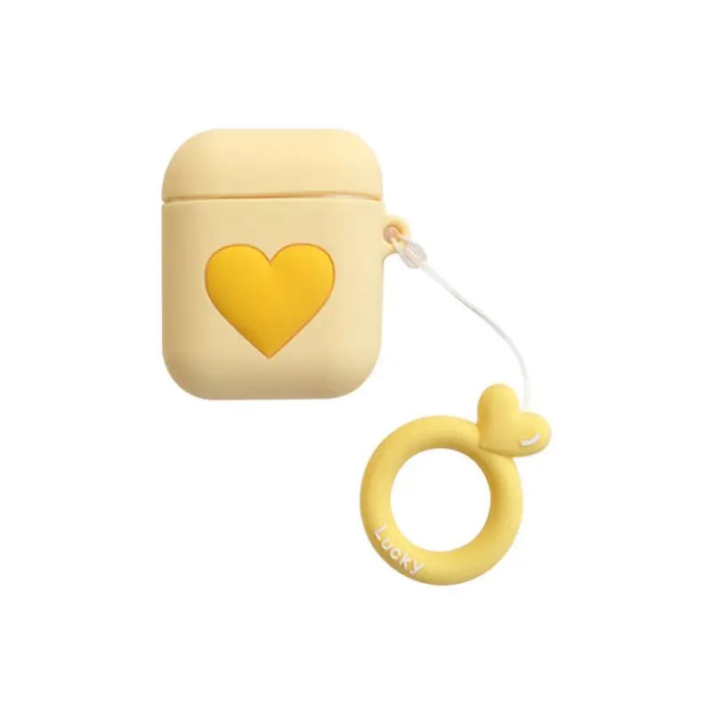 Good Cute Love Heart Pattern Soft Silicone Protective Cover Shockproof Case Skin Shell With Lanyard for Airpods 1/2 Charging Box
Good Cute Love Heart Pattern Soft Silicone Protective Cover Shockproof Case Skin Shell With Lanyard for Airpods 1/2 Charging Box