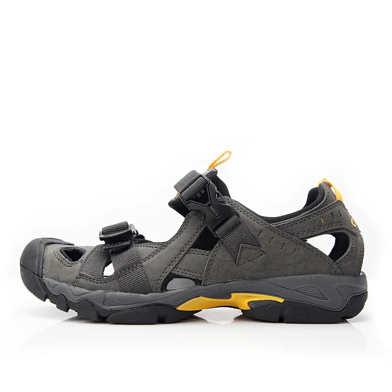 Clorts Men's PU Leather Platform Sandals