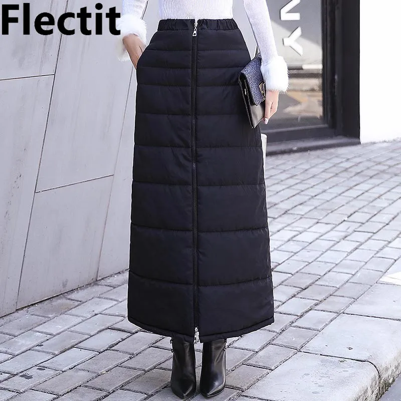 Flectit Black Quilted Skirt Front Zip Up Pocket Ankle Length Long Thick Skirt Winter Womens Warm Clothing Skirt Plus Size XXL
Flectit Black Quilted Skirt Front Zip Up Pocket Ankle Length Long Thick Skirt Winter Womens Warm Clothing Skirt Plus Size XXL