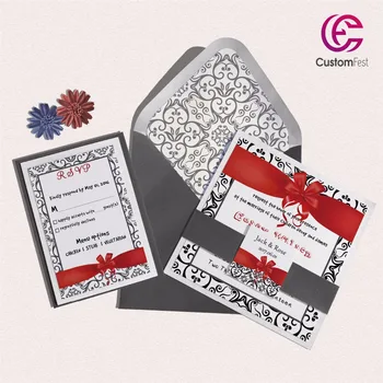 30pcs/lot color Ribbon tie design with personalized liner envelop pink and gold invitation and RSVP set L202S042
30pcs/lot color Ribbon tie design with personalized liner envelop pink and gold invitation and RSVP set L202S042