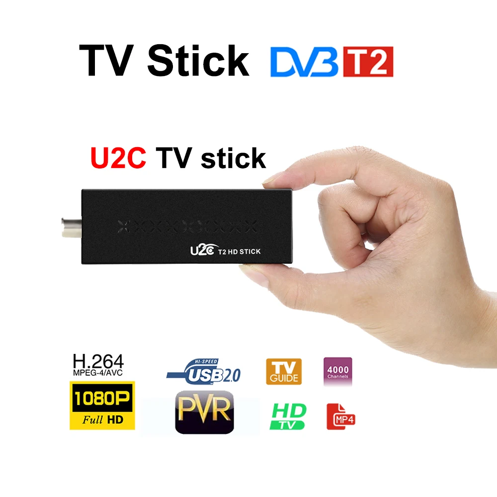 DVB-T2 U2C Mini TV Stick HDMI2.0 PVR H.264 1080P Youtube simple than Android Digital TV box tuner support AV HDMI DVB T2 HDTV
DVB-T2 U2C Mini TV Stick HDMI2.0 PVR H.264 1080P Youtube simple than Android Digital TV box tuner support AV HDMI DVB T2 HDTV