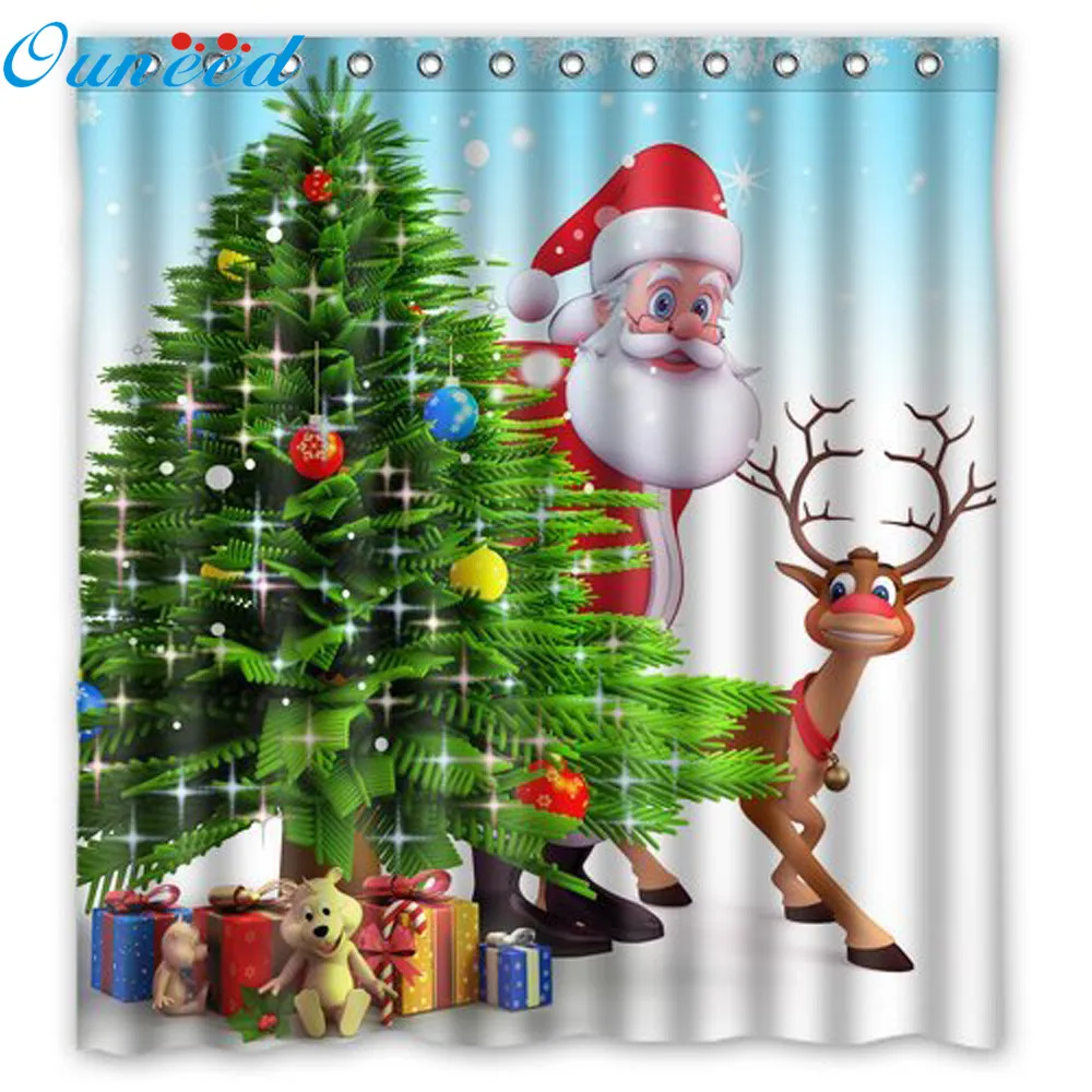 Ouneed Shower Curtains Santa Claus deer printing Bath/Toilet Curtains Christmas tree Fabric Waterproof Bathroom rideau de douche
Ouneed Shower Curtains Santa Claus deer printing Bath/Toilet Curtains Christmas tree Fabric Waterproof Bathroom rideau de douche