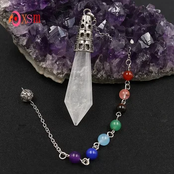 xinshangmie 1pc Reiki Healing 7 Chakra Natural Stone Pendulum for Dowsing Hexagonal Prism Pyramid White Rock Crystal Pendants
xinshangmie 1pc Reiki Healing 7 Chakra Natural Stone Pendulum for Dowsing Hexagonal Prism Pyramid White Rock Crystal Pendants