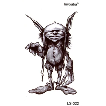 Goblin waterproof temporary tattoos men beauty small dwarf harajuku tatoo sleeves flash tattoo sticker tatuaje temporal
Goblin waterproof temporary tattoos men beauty small dwarf harajuku tatoo sleeves flash tattoo sticker tatuaje temporal