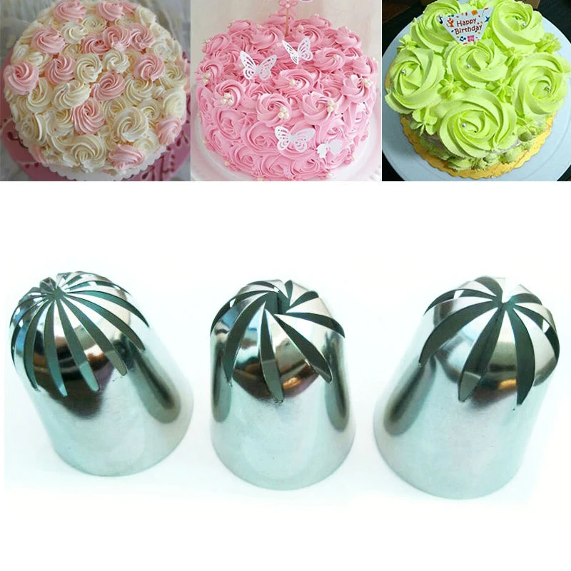 Набор насадок для крема из нержавеющей стали 3 шт.|baking tools|piping tipsnozzles pastry |