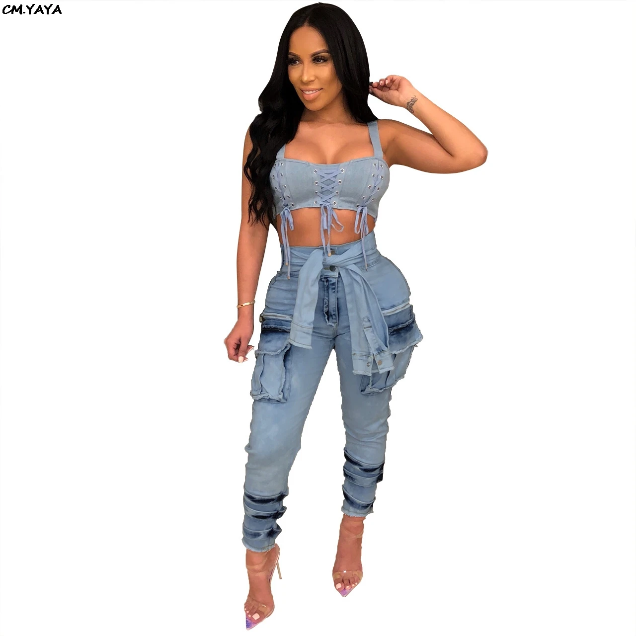 2019 new women summer tie up high waist with pocket pencil long jeans vintage fashion denim pants classic beach trousers Q255
2019 new women summer tie up high waist with pocket pencil long jeans vintage fashion denim pants classic beach trousers Q255