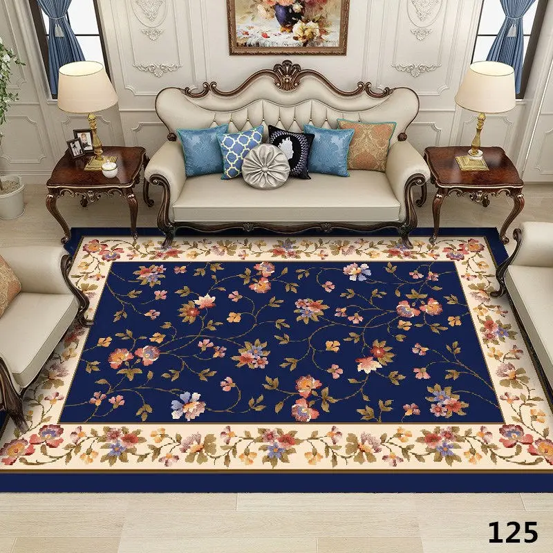 Waliicorners European style Living Room Carpet Big Area Decoration Floral Carpet Bedroom Soft House Rug Door Mat Coffee Table American Carpet 9 HTB11fnoaHH1gK0jSZFwq6A7aXXaW