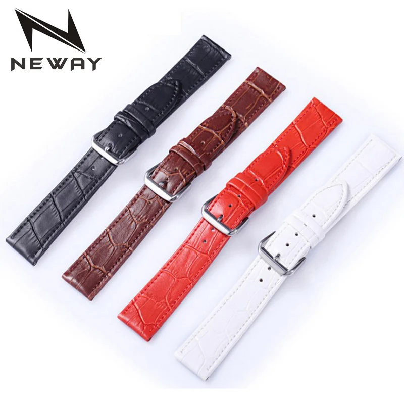 neway Leather Watch Band Wrist Strap 12 14 16 18 20 22 24mm 316L Steel Buckle Replacement Bracelet Belt Black Brown Red White
neway Leather Watch Band Wrist Strap 12 14 16 18 20 22 24mm 316L Steel Buckle Replacement Bracelet Belt Black Brown Red White